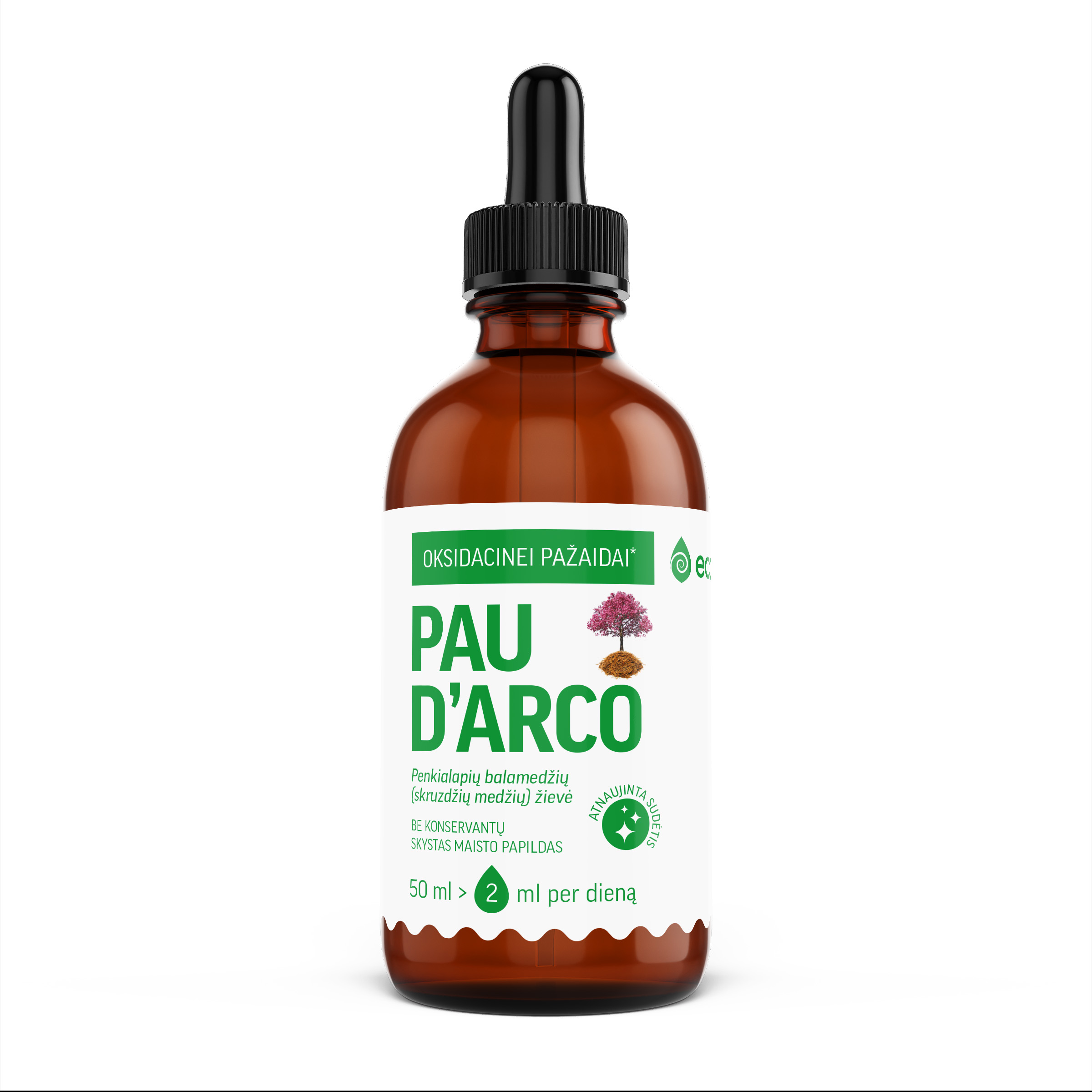 4741609210280 ECOSH Pau d'Arco ekstraktas, 50 ml - Image 1