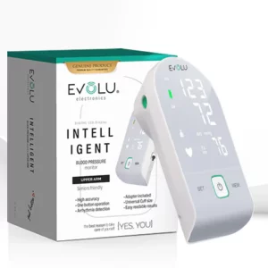 EVOLU INTELLIGENT automatinis kraujospūdžio matuoklis ant žasto su PSO indikatoriumi ir LCD ekranu