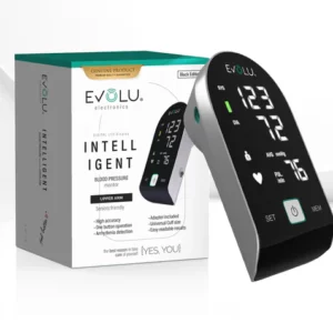 EVOLU INTELLIGENT automatinis kraujospūdžio matuoklis ant žasto su PSO indikatoriumi ir LCD ekranu