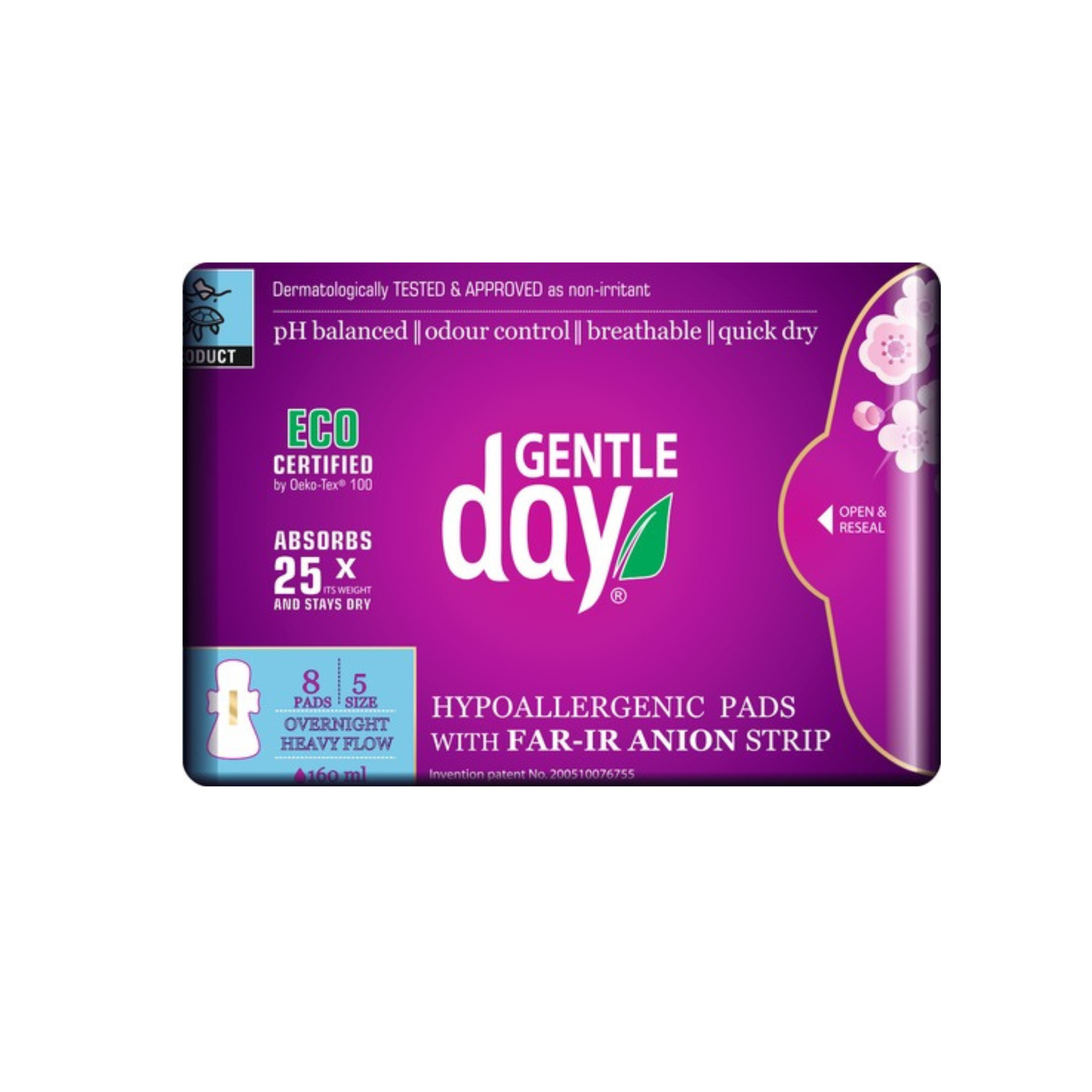 GENTLE-DAY-ANION-NAKTINIAI-PAKETAI-N8 GENTLE DAY ANION naktiniai paketai, 8 vnt. - Image 1
