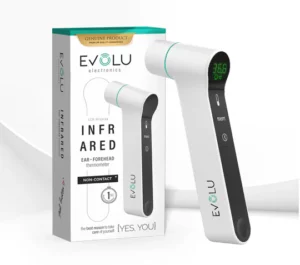 Evolu 3 in 1 infraraudonųjų spindulių termometras kaktai, ausiai ir paviršiams