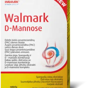 D-Manozė ir Spanguolės 10 tabl. – maisto papildas šlapimo takų sveikatai