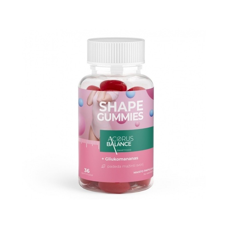 34303 ACORUS BALANCE guminukai svorio kontrolei SHAPE GUMMIES, 36 guminukai - Image 1