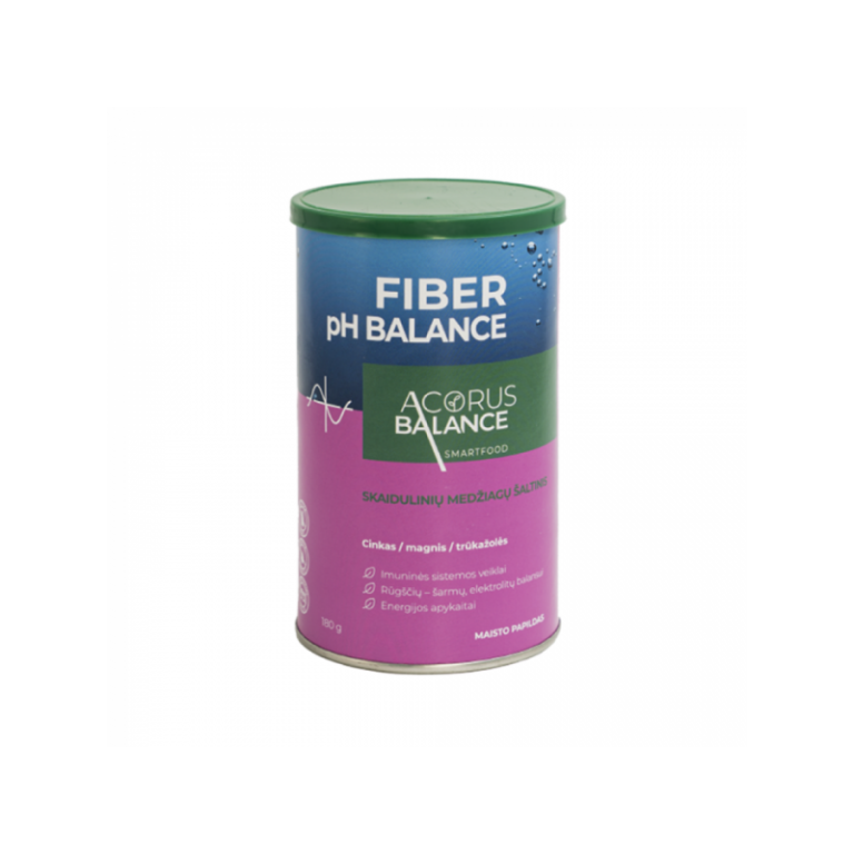 Acorus Balance Fiber pH Balance skaidulų milteliai rūgščių–šarmų balansui, 180 g