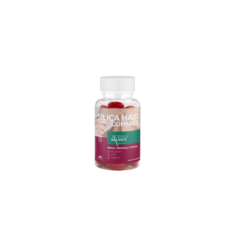36239 ACORUS BALANCE guminukai plaukams SILICA HAIR GUMMIES, 60 guminukų - Image 1
