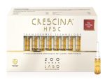 CRESCINA TRANSDERMIC RE-GROWTH HFSC 100% plaukų ataugimą skatinančios ampulės MOTERIMS, 200 stiprumo, 20 vnt.
