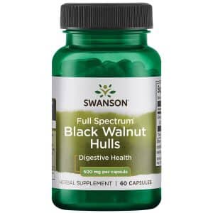 Swanson Black Walnut 500 mg kapsulės 60 vnt – juodasis riešutas Juglans nigra