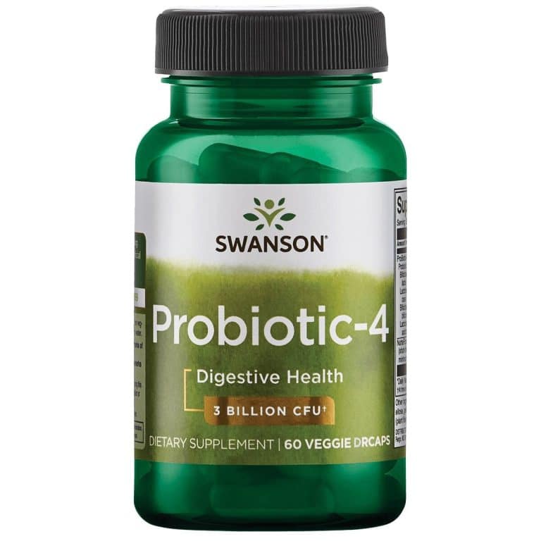 wanson Probiotic 4 60 kapsulių pakuotė su gyvosiomis bakterijomis ir prebiotikais virškinimo sistemai