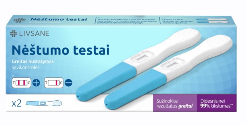 74096 Livsane greiti testai nėštumui nustatyti, kasetės 2 vnt - Image 1