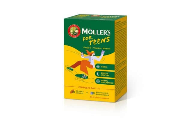 Möller’s Omega-3 Teens – žuvų taukai ir vitaminai paaugliams