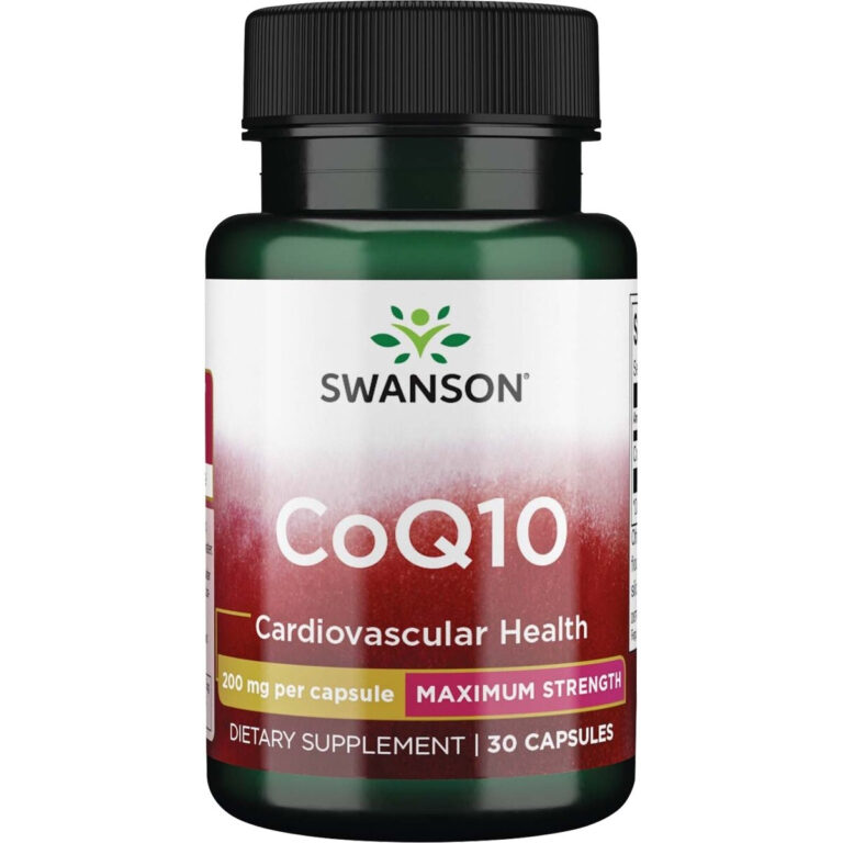 Swanson Kofermentas Q10 200 mg 30 kapsulių pakuotė energijos apykaitai ir ląstelių apsaugai