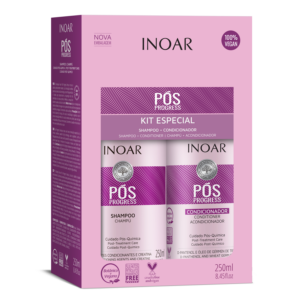 INOAR Pos Progress Duo Kit rinkinys po tiesinimo keratinu procedūrų, 2 × 250 ml
