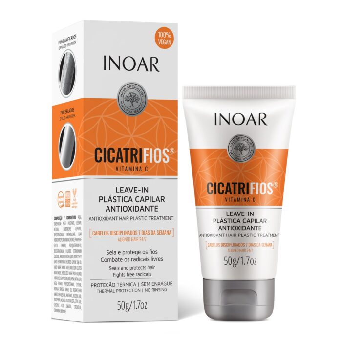 INOAR-CicatriFios-Vitamin-C-Leave-in-nenuplaunamas-balzamas Inoar Cicatrifios leav-in balzamas su vitaminu C glotniems plaukams