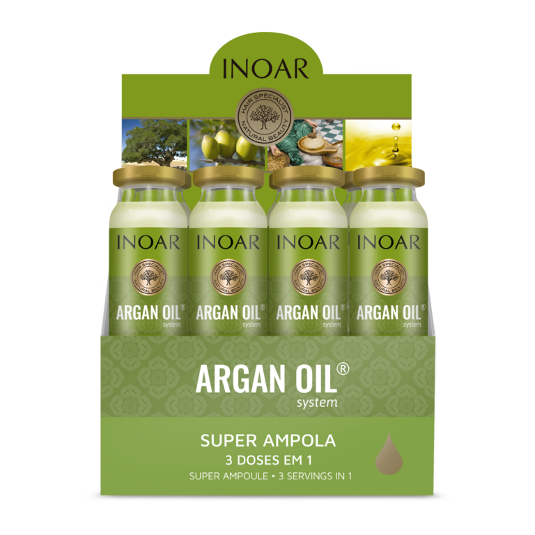 Inoar Argan Oil Ampola 12 × 45 ml plaukų ampulių rinkinys
