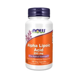 NOW Alpha Lipoinė rūgštis 250 mg, 120 kapsulių – maisto papildas