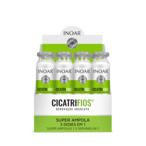 Inoar Cicatrifios Super Ampola 12x45 ml plauko struktūrą atkurianti ampulė – pilna pakuotė