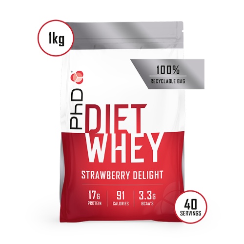 Diet-Whey-1kg_web PhD® Diet Whey milteliai 1kg - Image 1