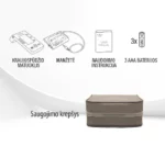 Pakuotė EVOLU žastinio kraujospūdžio matuoklio su manžete 22–42 cm, baterijomis ir atmintimi
