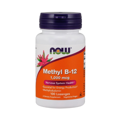 Methyl-b-12-1000mg_web NOW Methyl B-12 1000 mcg, 100 pastilių - Image 1