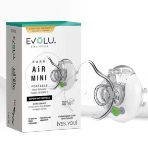 EVOLU NANO AIR MINI hands-free inhaliatorius su galvos juosta ir kaukėmis vaikams bei suaugusiems