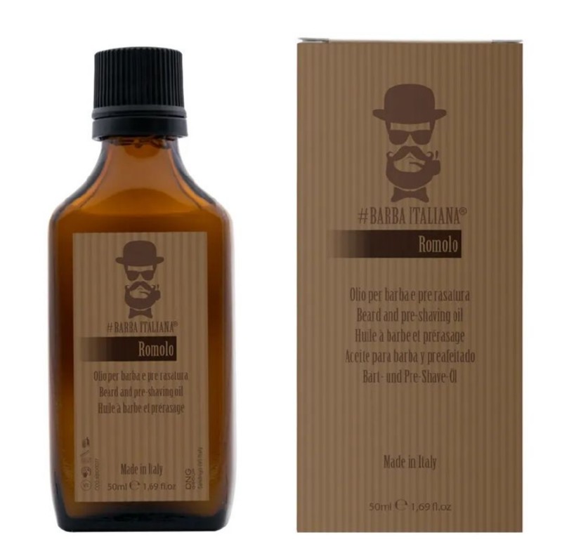 01_BI00077 Barba Italiana barzdos plaukų aliejus Romolo, 50 ml - Image 1