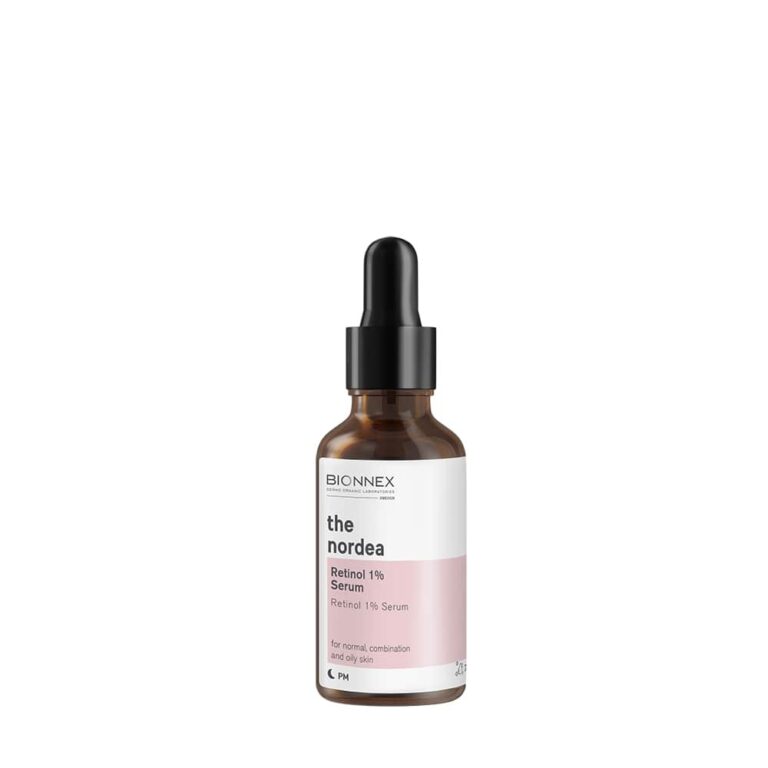 Bionnex Nordea Retinol 1% drėkinamasis veido serumas, 30 ml buteliukas