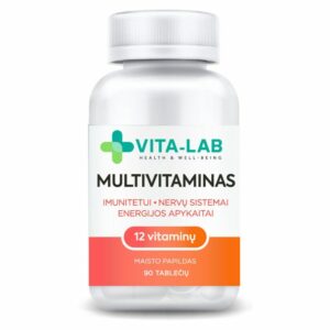 VITA-LAB Multivitaminas 12 vitaminų, 90 tablečių pakuotė