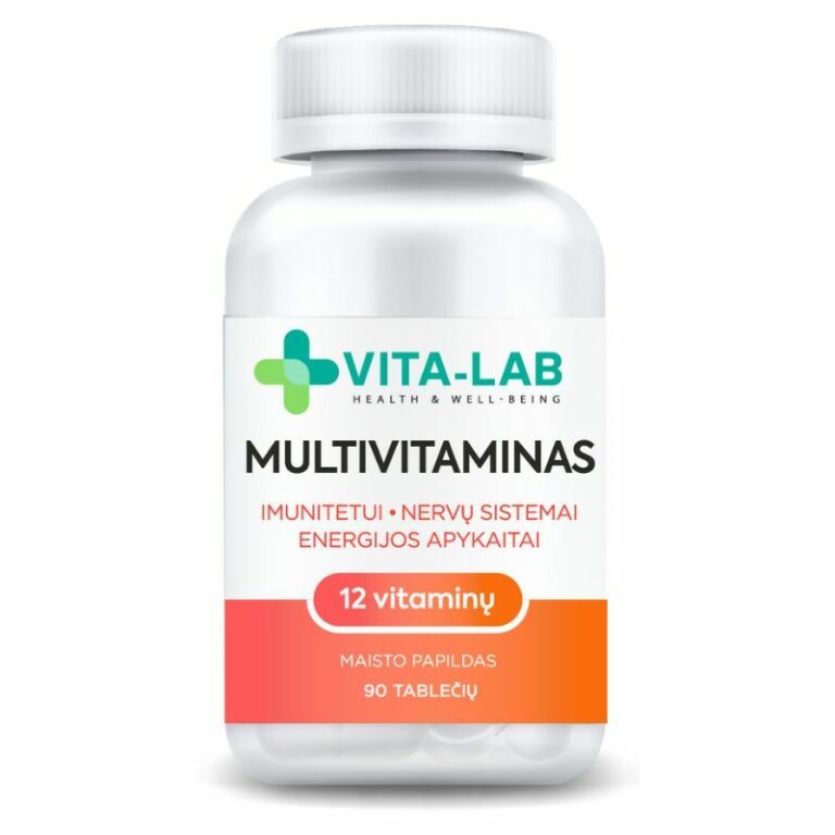 VITA-LAB Multivitaminas 12 vitaminų, 90 tablečių pakuotė