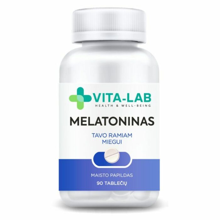 Vita-Lab-melatoninas-2-mg-90-tablečių Vita-Lab melatoninas 2 mg tabletės miegui