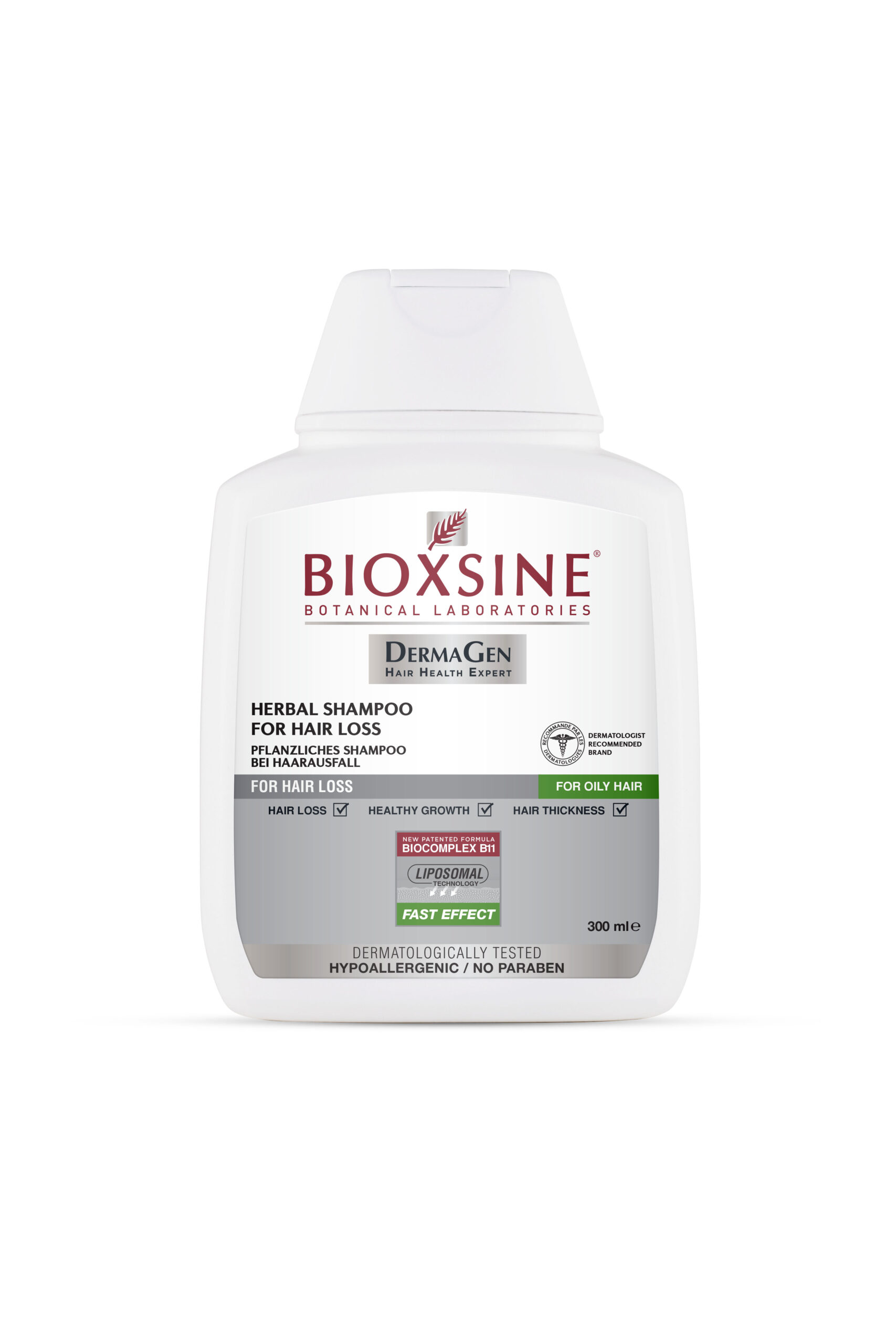 4251173600016 (2) BIOXCIN šampūnas nuo plaukų slinkimo riebiems plaukams 300 ml - Image 1