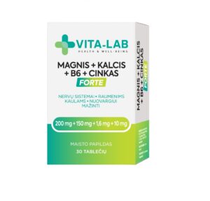VITA-LAB Magnis + Kalcis + B6 + Cinkas FORTE pakuotė