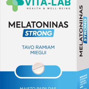 Vita-Lab Melatoninas 2 mg – maisto papildas ramiam miegui, 30 tablečių