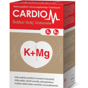 CardioM Kalio, Magnio ir Vitaminų B kompleksas širdžiai, 50 tablečių