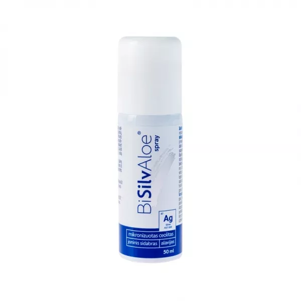 bisilvaloe-purskalas-spray-50-ml BiSilvAloe spray 50 ml purškiama priemonė žaizdų ir nubrozdinimų priežiūrai