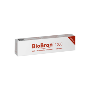 Biobran MGN-3 1000 mg paketėliai, 30 vnt. pakuotė su arabinoksilanu