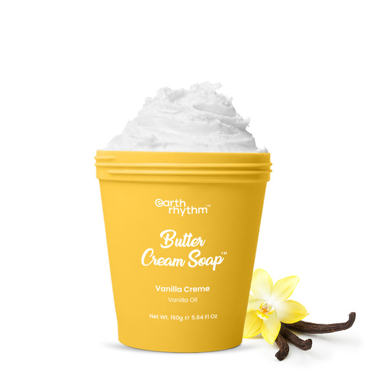 8904391102942 Vanilla Creme Butter Cream Soap Earth Rhythm vanilės kvapo kreminis - sviestinis kūno muilas, 160 ml - Image 1