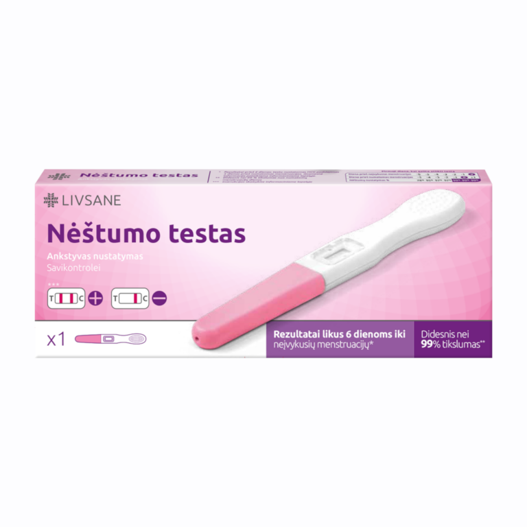 Livsane ankstyvojo nėštumo testas, kasetė 1 vnt – greitas ir tikslus nėštumo nustatymas namuose