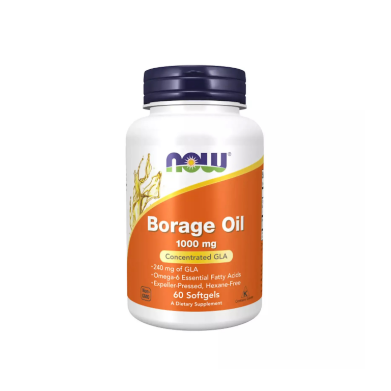 NOW Borage Oil agurklės aliejus 60 kapsulių