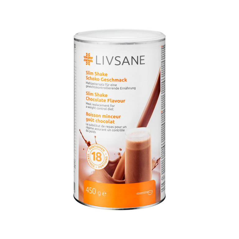 Livsane Slim Shake šokolado skonio baltyminis kokteilis milteliais 450 g