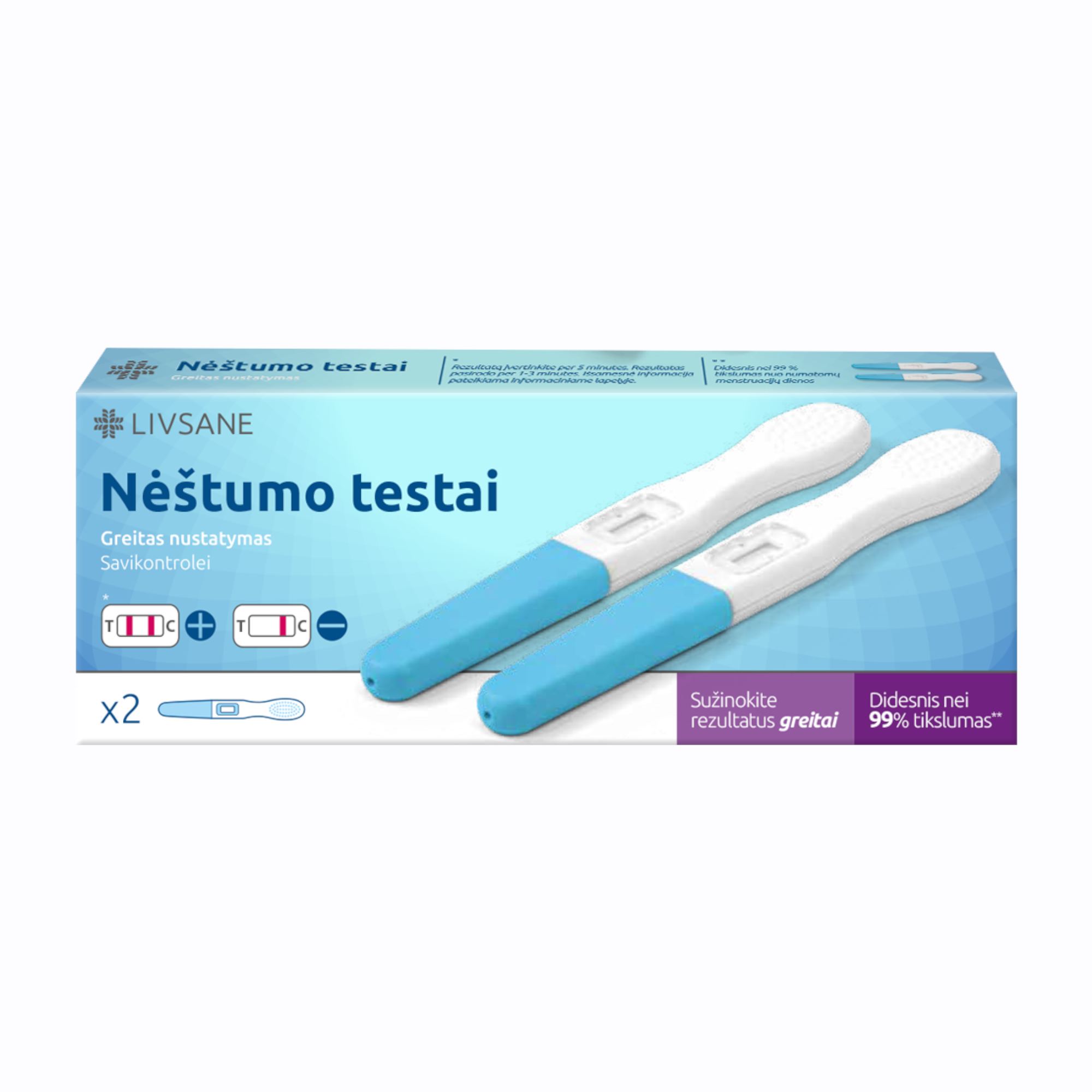 10040961-LIVSANE-PREGNANCY-TEST-RAPID-DETECTION-N2-PXG-PHARMA-10.png Livsane greiti testai nėštumui nustatyti, kasetės N2 - Image 1