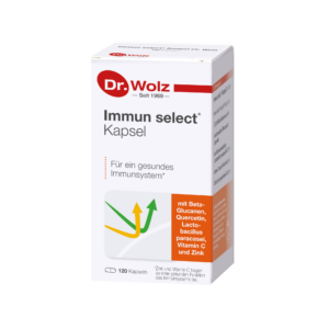 Dr. Wolz Immun Select 120 kapsulių – natūralus imuninės sistemos kompleksas su beta-gliukanais ir probiotikais