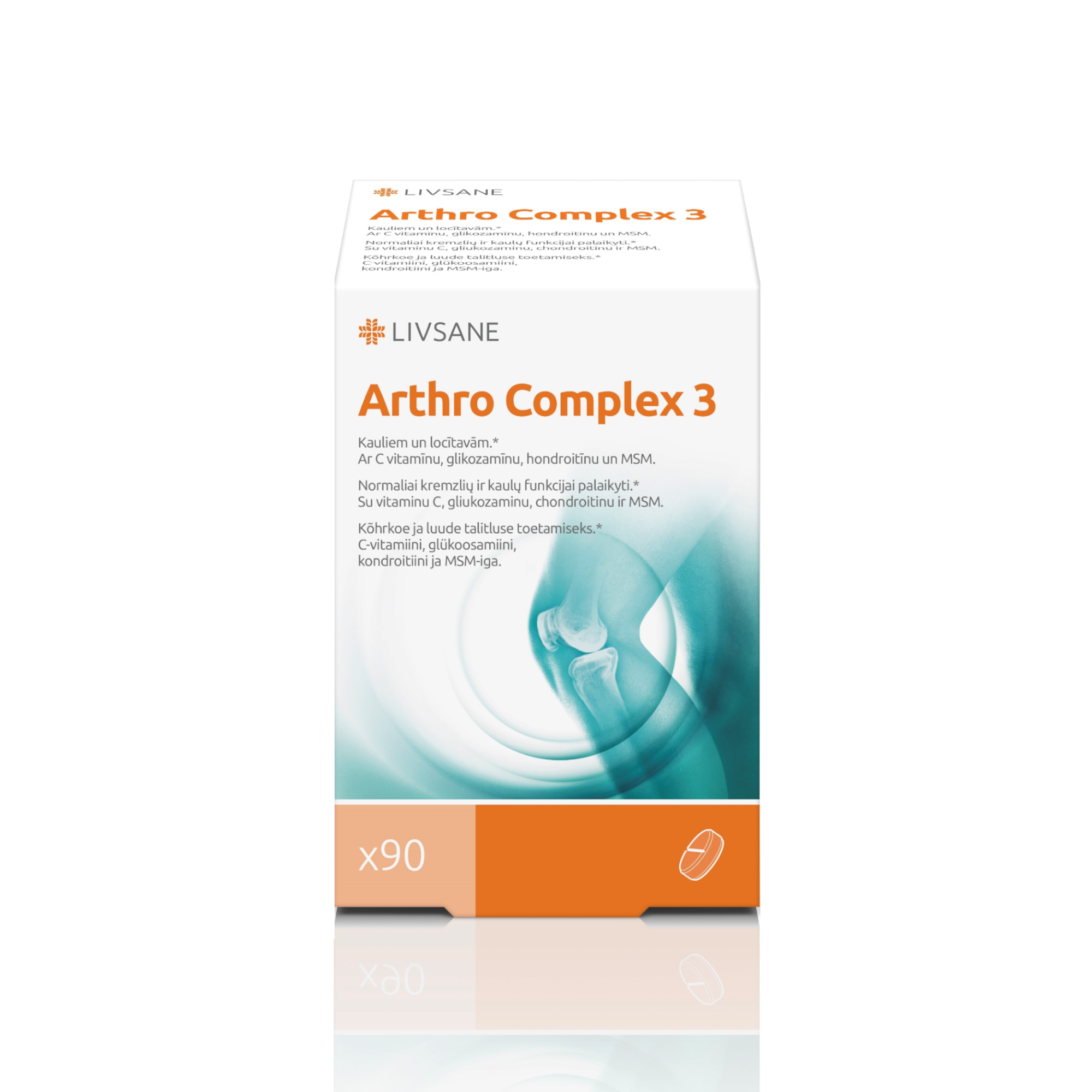 10061519-LIVSANE-ARTHRO-COMPLEX-3-TBL-N90-PXG-PHARMA-10.png Livsane tabletės su vitaminu C, gliukozaminu, chondroitinu ir MSM ARTHRO COMPLEX 3, N90 - Image 1