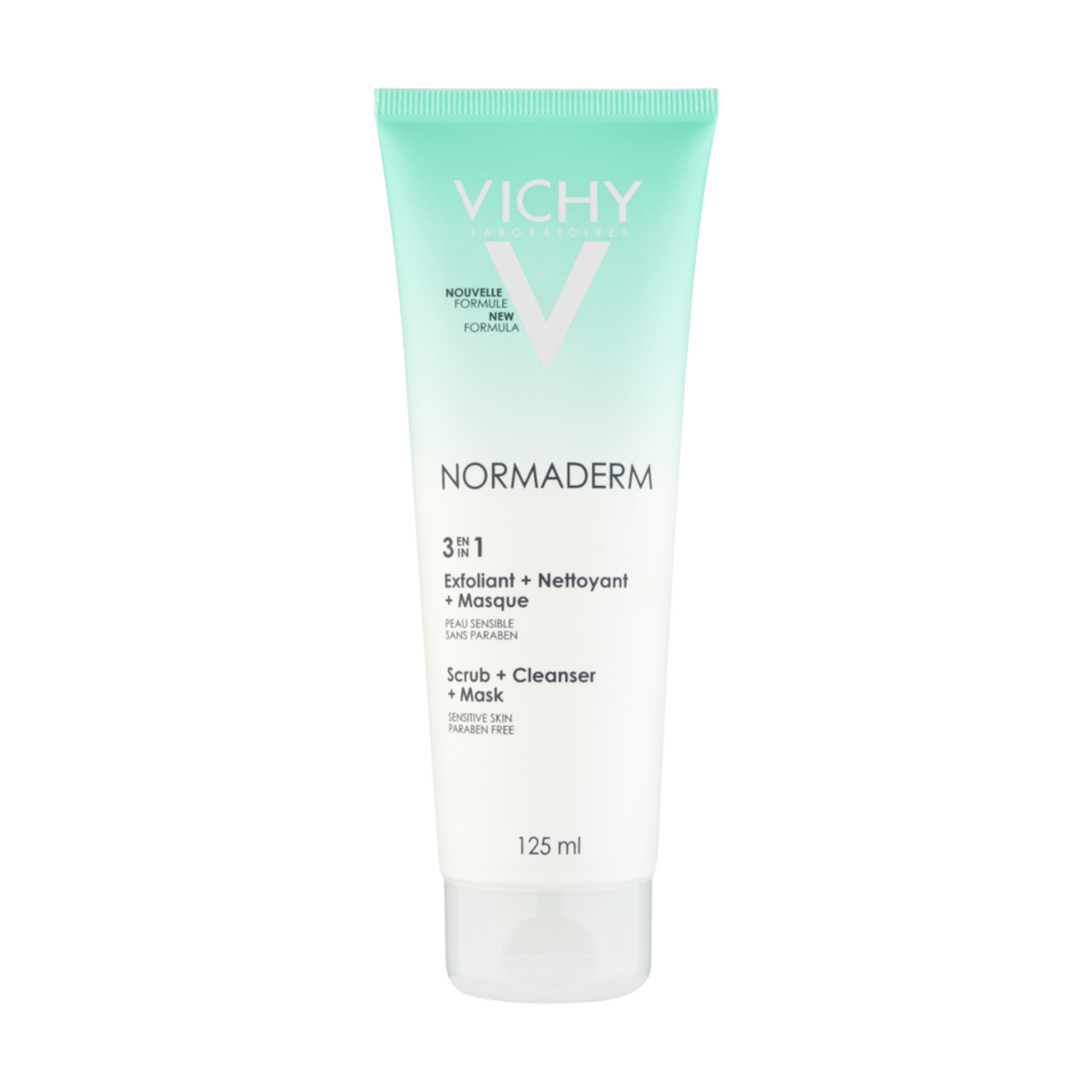 10077712-VICHY-NORMADERM-3IN1-SCRUBCLEANSERMASK-125-ML-N1-VICHY-10.png VICHY valiklis-šveitiklis kaukė NORMADERM 3in1, 125 ml - Image 1