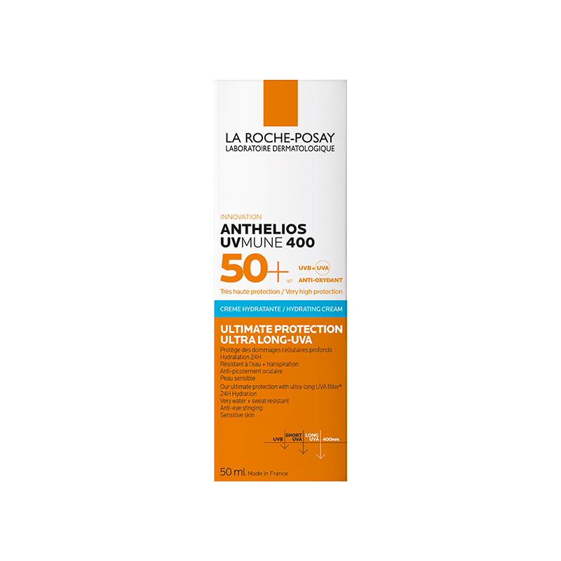 3337875797719-anthelios-creme-hydratante-uv-mune-400-50ml-fr-en-case-packshot-front-10.jpg LA ROCHE-POSAY apsauginis veido kremas ANTHELIOS UVMUNE 400 SPF50+, 50 ml - Image 1