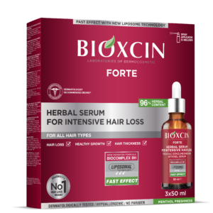 Bioxcin Forte serumas nuo plaukų slinkimo 3×50 ml ampulės