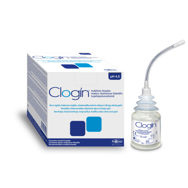 Clogin pH 4,5 makšties tirpalo pakuotė, 5 buteliukai po 100 ml