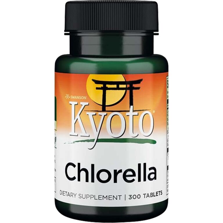 Chlorella Kyoto 300 tablečių maisto papildas Swanson JAV – natūralus baltymų ir vitaminų šaltinis