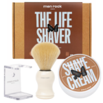 Men Rock The Life Shaver Sandalwood Essential Shaving Kit skutimosi priemonių rinkinys, 1 vnt.