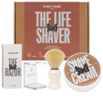 Men Rock Ultimate Shaving Gift Set Sandalwood skutimosi rinkinys su dviašmeniu skustuvu, 1 vnt.