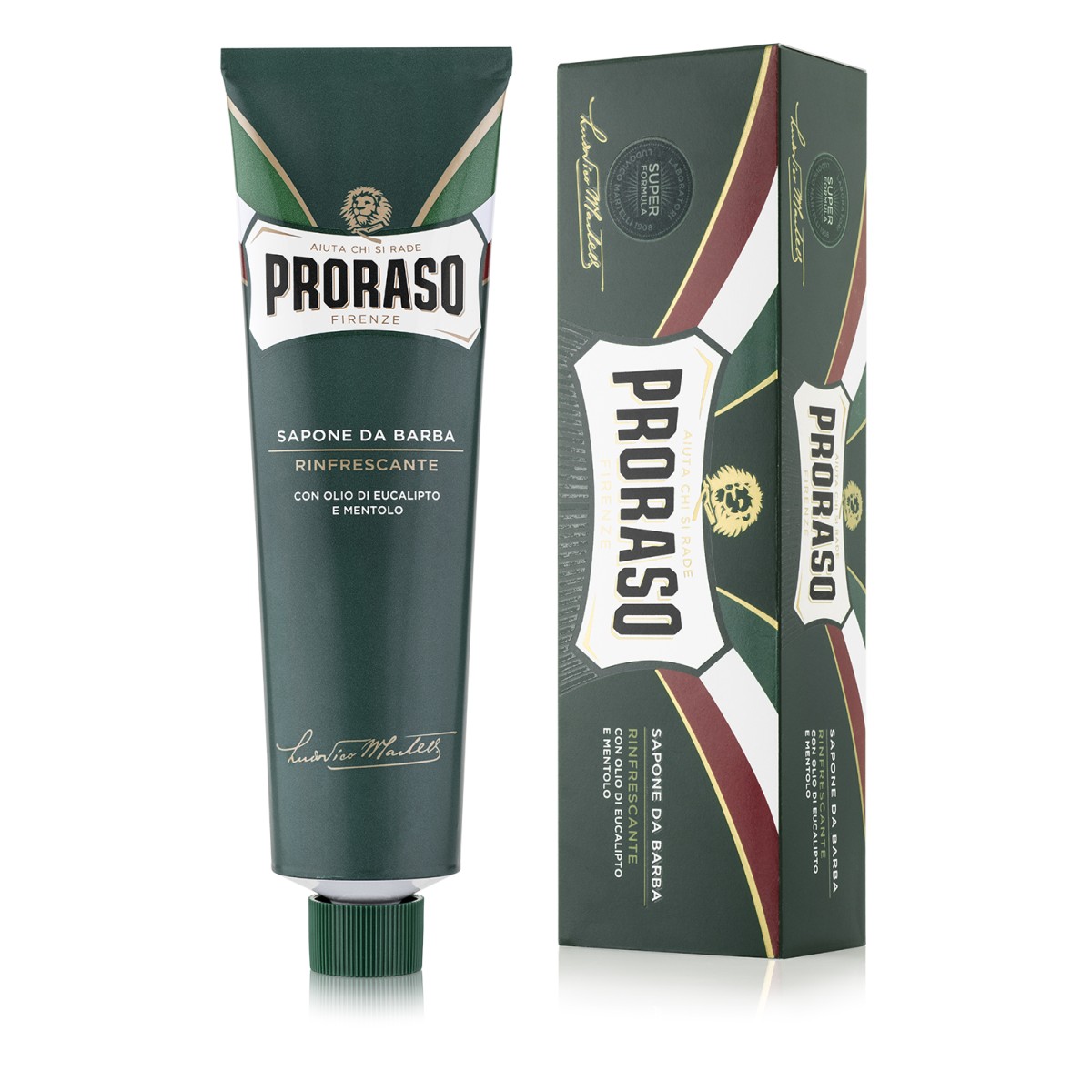 8004395001118-1200x1200 Proraso Green Line Shaving Cream Gaivinantis skutimosi kremas, 150 ml - Image 1